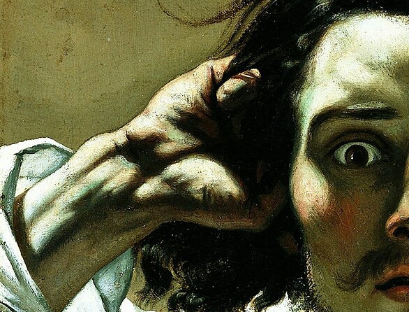 embriague-se-de-poesia:  Details of The Desperate Man (Self-Portrait) (1845), by