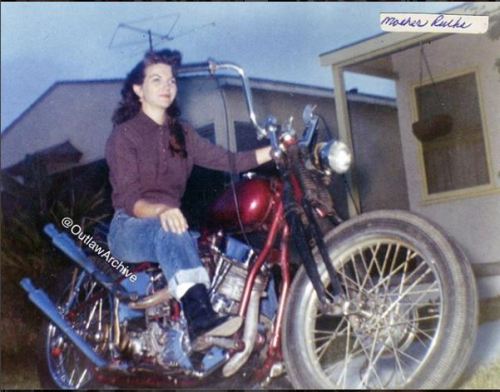 Mother Ruthe of the Straight Satans Motorcycle Club, Santa Monica, late ‘50s/early &