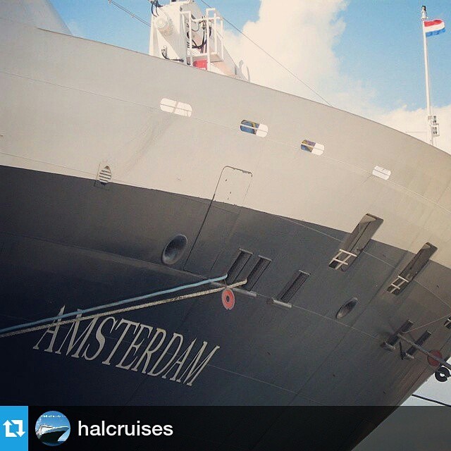 #Repost @halcruises・・・The ms #Amsterdam is still looking grand as it continues on its amazing voyage #aroundtheworld. #grandworldvoyage #halcruises #tripofalifetime #hollandamericaline #cruiseships (photo: @cruiserbyheart)