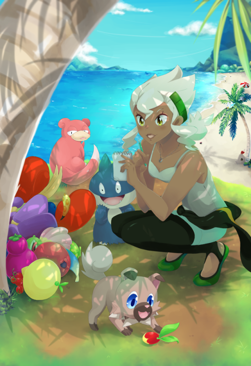 My final piece for @zodiaczines Alolan Ladies! It was an honour to get to draw Burnet and I had so m