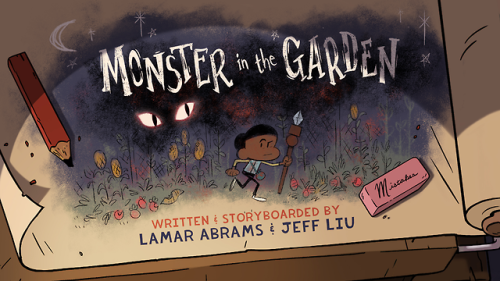 crewofthecreek: Monster in the Garden - Title Card Designed and painted by Maaike Scherff Premi