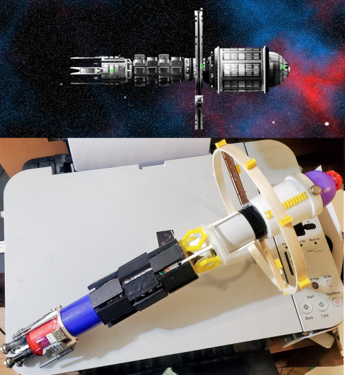 Scratchbuilding a ship model based on a design from DP9′s “Jovian Chronicles”. I’ve always loved sca