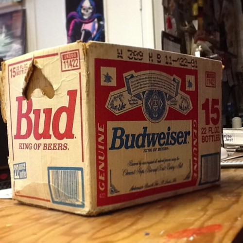olympicvinyl:  The box was almost better than the records in it. #budweiser #records #beer