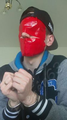 thefen63:Alpha boy got handcuffed and gagged