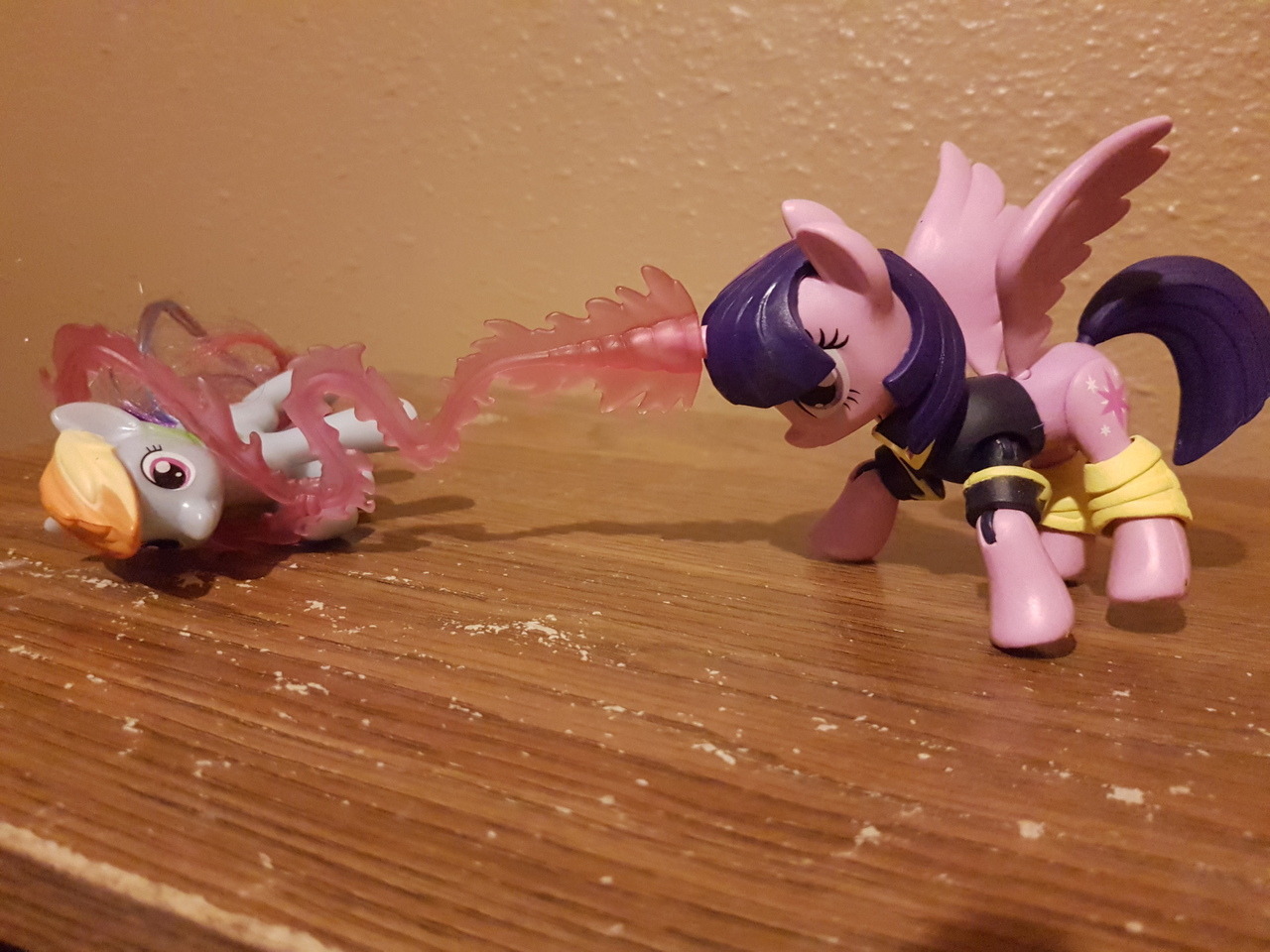 Princess Twilight learned how to use a rope. This is a pirate toy from the MLP movie!