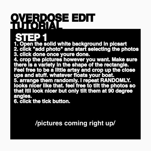 Overdose edit Tutorial- edit was inspired by flwrboy- the pictures can be found in our instagram acc