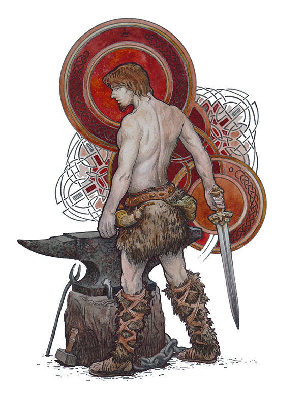filbypott:  hedendom:  Illustrations for the book “Myths and Legends of Scandinavia”