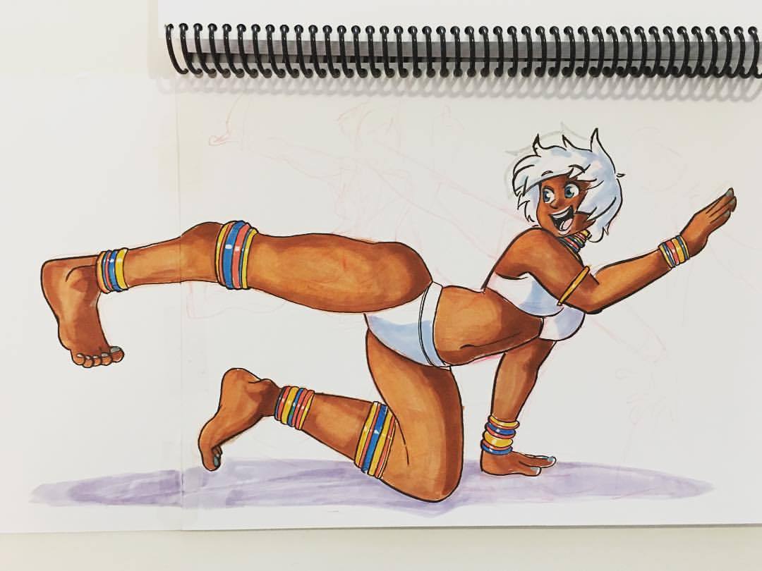 #Inktober day 12 - It’s Elena, again! #Elena #sf3 #streetfighter #sketch #sketchbook #inktober2016 #ink #marker #brushpen #art #artistsoninstagram #gaming #beatsinmyhead #seattleartists #drawing #capoeira #phons0