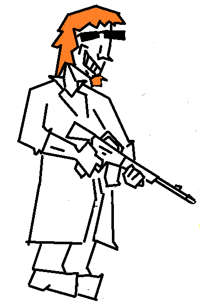 Postal Dude From Postal Redux. I Think. I Tried Out The Line Tool On Ms Paint And Decided On This.