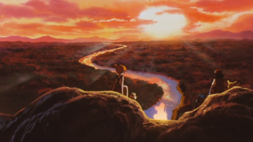 pokeshipping:I love the movie credits sequences that show the characters just travelling or relaxing or doing mundane things. They give the sense that even when nothing relevant to our interest is happening and we’re not looking, their adventure continues