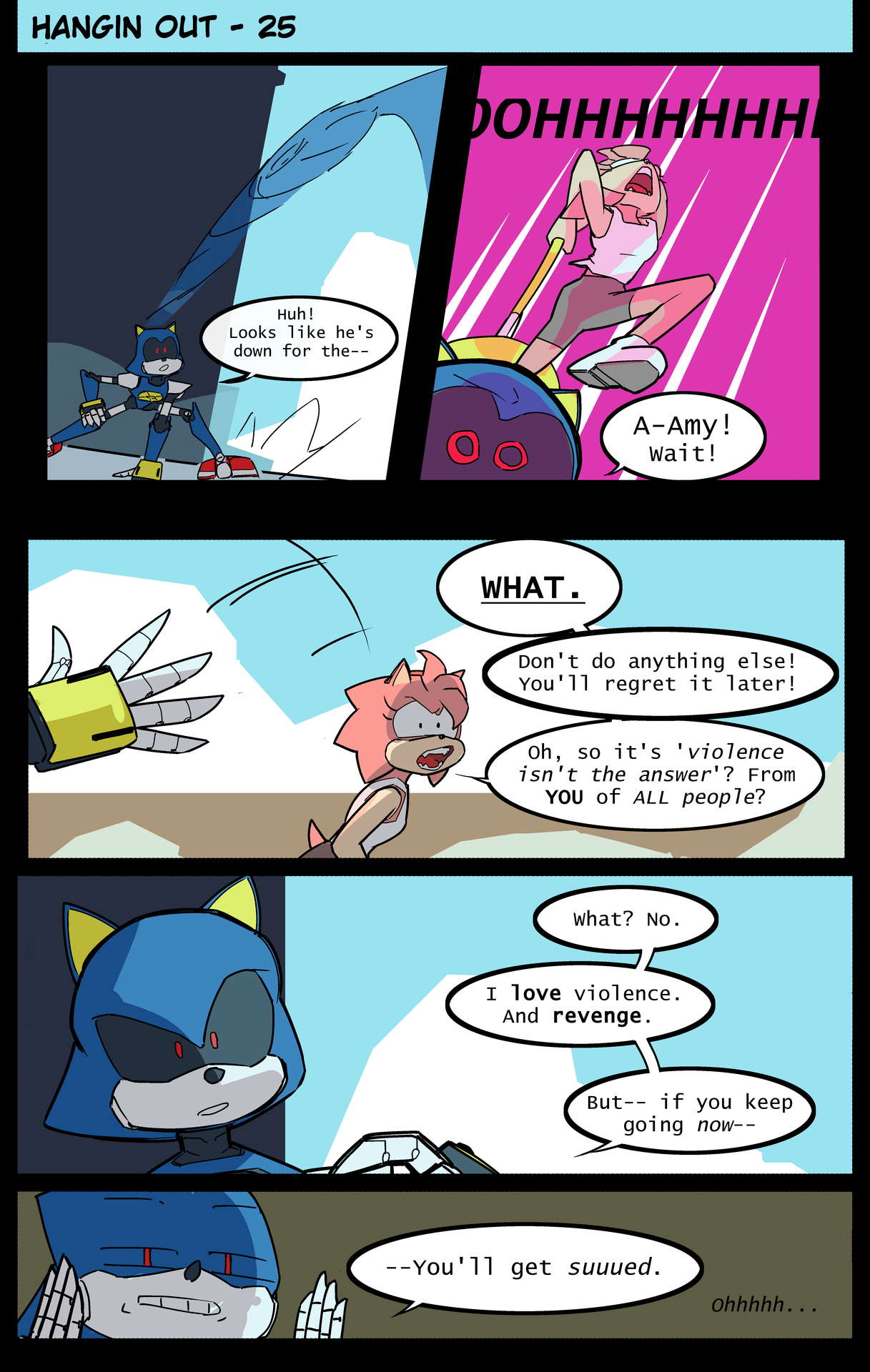 sonic vs metal sonic comic