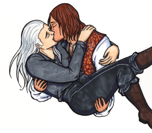 Geralt deserves to be held like a princess. Been practicing using copic markers lately. 