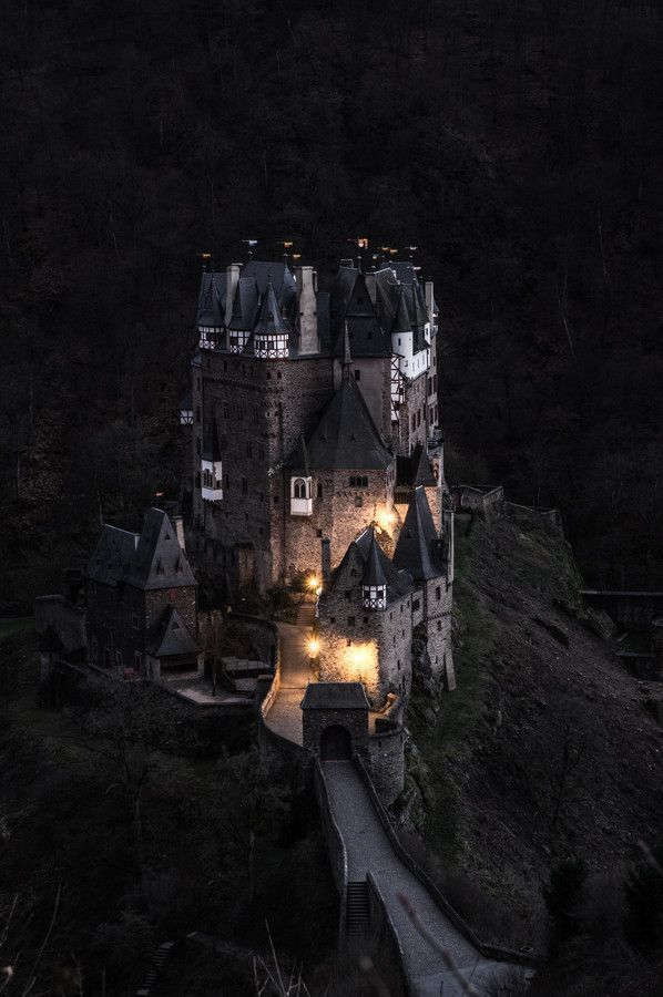 willkommen-in-germany: Naturally spooky Burg Eltz :) - a medieval castle nestled