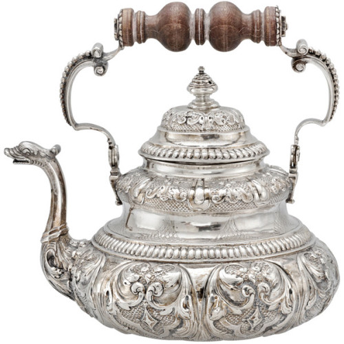 kiuno: Dutch Silver Tea Pot with Dolphin Spout c1730 at 1stdibs ❤ liked on Polyvore