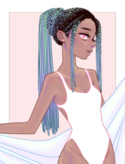 cosmic-noir:  bluecheriart:  here she is!! i lost all of my written down details about her when my computer broke, but her name is jamila and she’s really into historyi havent drawn in so long this looks super different from all my old stuff ..  I want