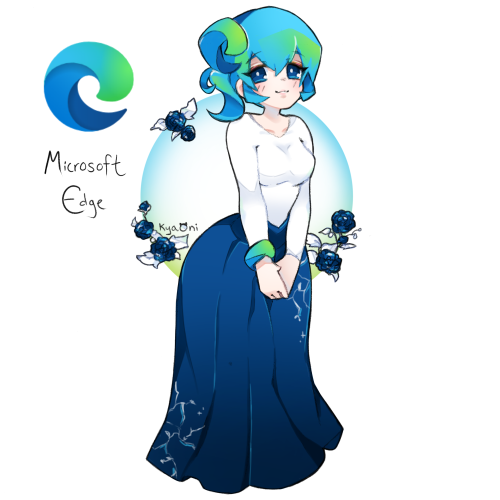 wanted to make a gjinka of the new microsoft edge, but instead of an edgy design, I went for modest 
