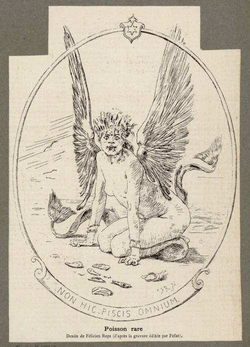 Félicien Rops (1833-1898), ‘Poisson rare’, 1876Source