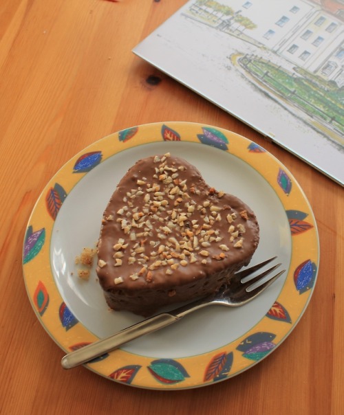 ~ nut cake with chocolate frosting ~My photo. :)