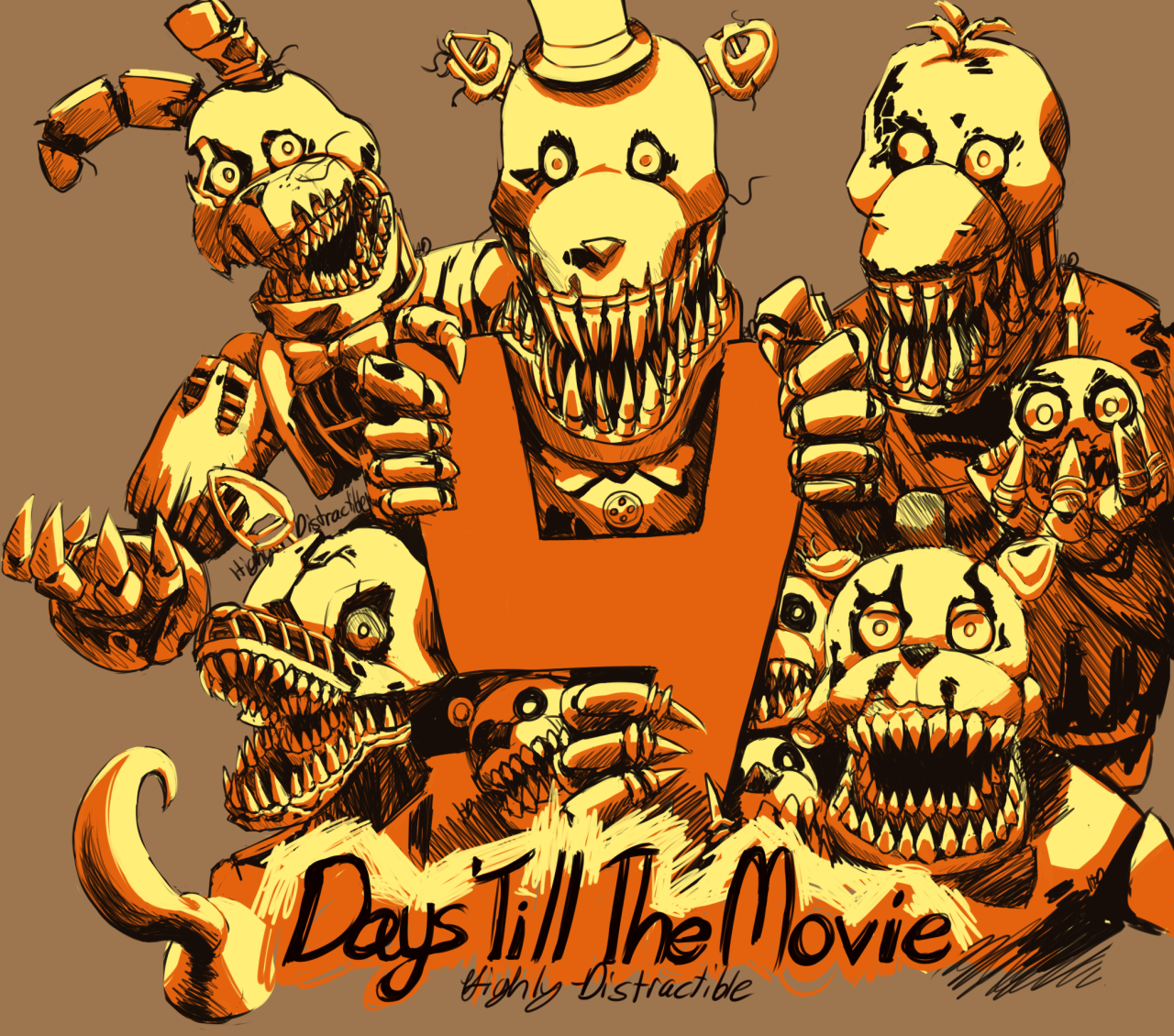 Some people are thinking that my animatronics are small So this is your  reminder that they're big enough to eat you:) : r/fivenightsatfreddys