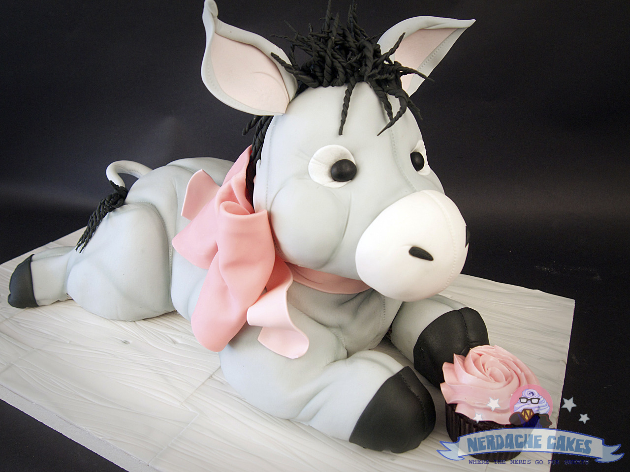 Donkey Design Birthday Cake Topper | Zazzle