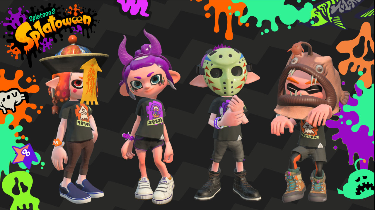 The spooky Splatoween gear is here! Start up your Nintendo Switch and check out the latest Splatoon 2 Switch News article on your device. Press the button at the bottom of the article to claim your gear, then pick up the package in your copy of the...