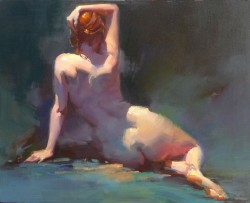 artbeautypaintings:  Nude back - Henry Yan