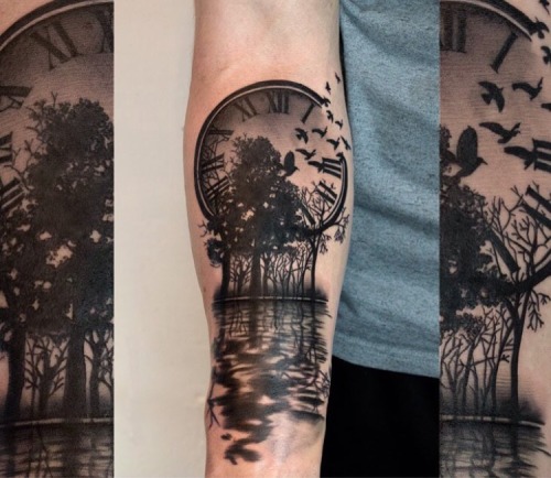 clock tattoo