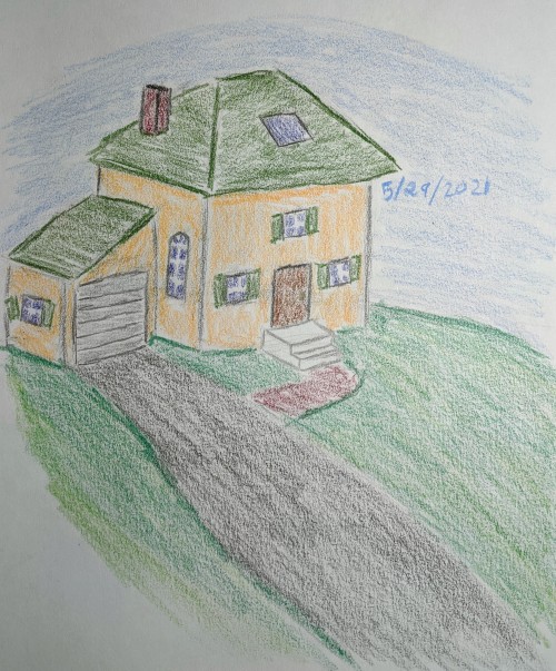Two Floors With An Attached Garage, Sitting Right Atop A Hill... Now This Is A Rather Homely Home, Wouldn't
