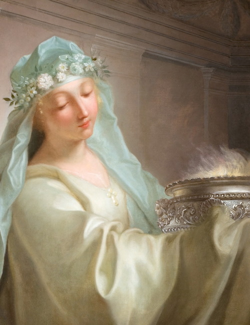 the-garden-of-delights:&ldquo;Vestal Carrying the Sacred Fire&rdquo; (1728-1729) (detail) by