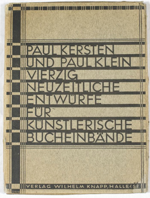 Paul Kersten &amp; Paul Klein, design portfolio, 1928. Forty modern designs for artistic book cover