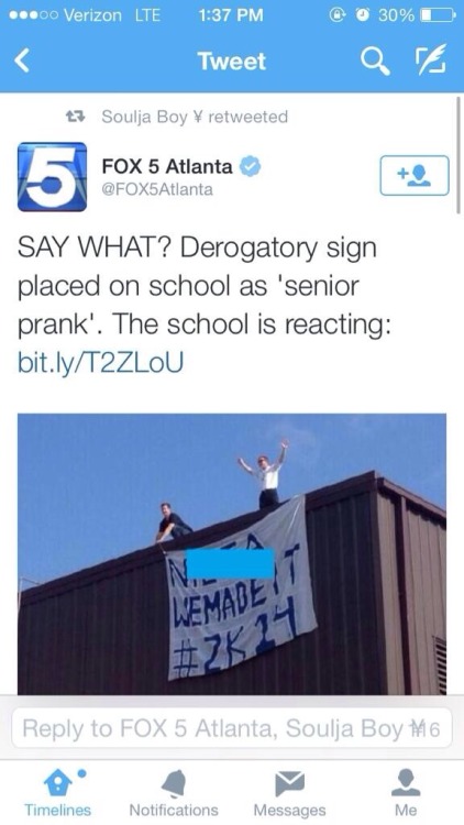 thetravelingminstrel:  so our school’a senior prank made it to the news and im literally laughing so hard  prank list: 1-Slip n slide inside 2- Drake lyric banner 3- Put the principals car for sale in front of the school 4-spray paint the trailor windows