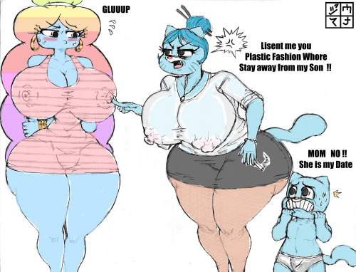 Mature version of the amazing worl of Gumball Charcater. Nicole watterson is a very jealous mother a