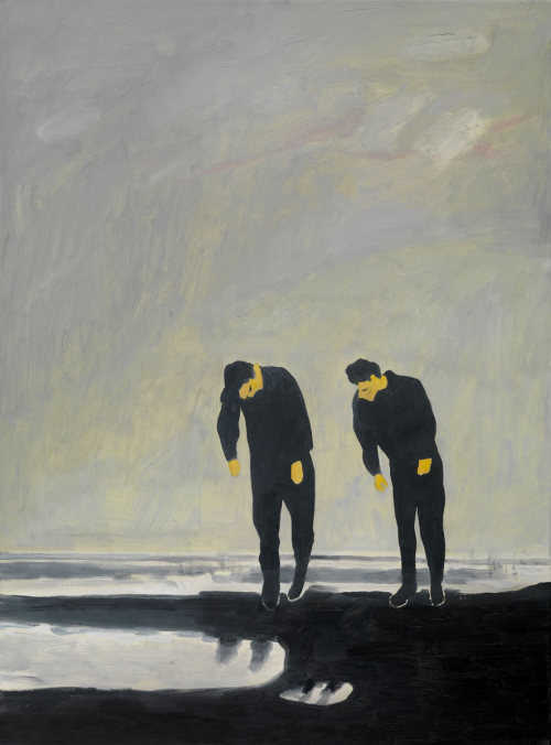 amare-habeo:  Jan Vanriet (Belgian, born 1948)   Mirror Men, 2012 Oil on canvas, 73 x 54 cm