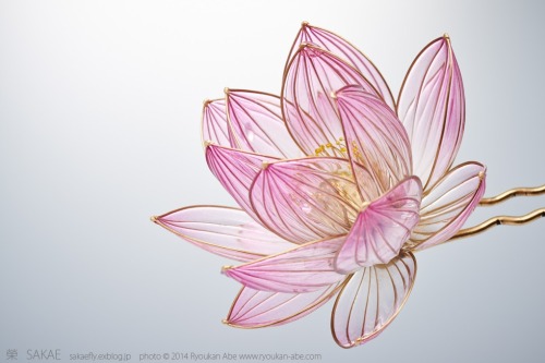 digitalramen: Artist Sakae spends months on each of her kanzashi hair ornaments.