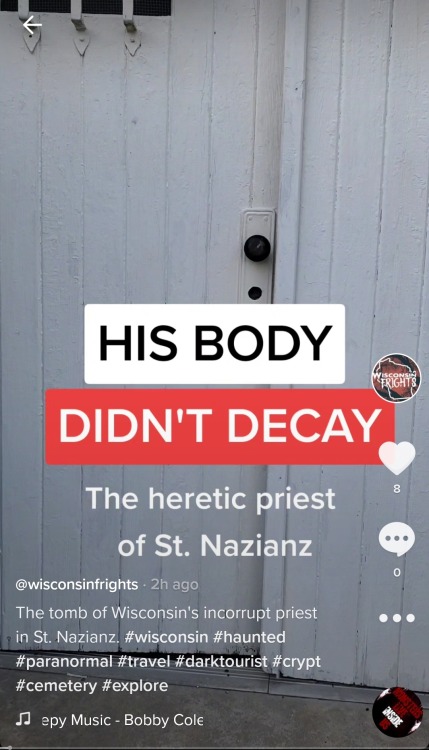 Inside the tomb of Wisconsin’s mysterious incorrupt priest.Watch on Tiktok @wisconsinfrights