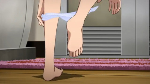 Yuno Gasai barefoot from Future Diary episodes 6 & 7
