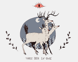 cursesforsale:  three deer in one