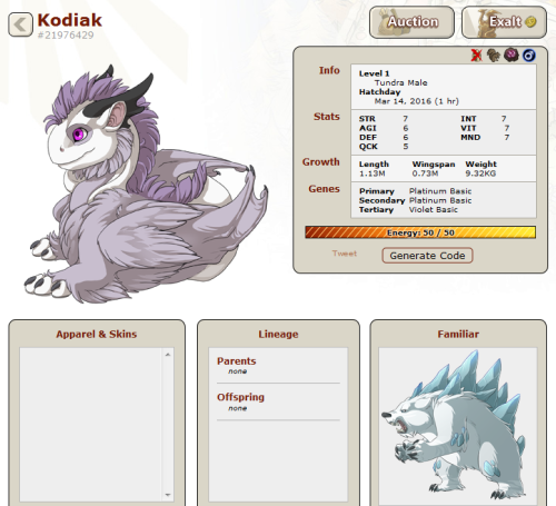 So I hatched a few eggs today.All ended up mostly ok.This boy hatched ice/SOIL/royal.But @mistress-f