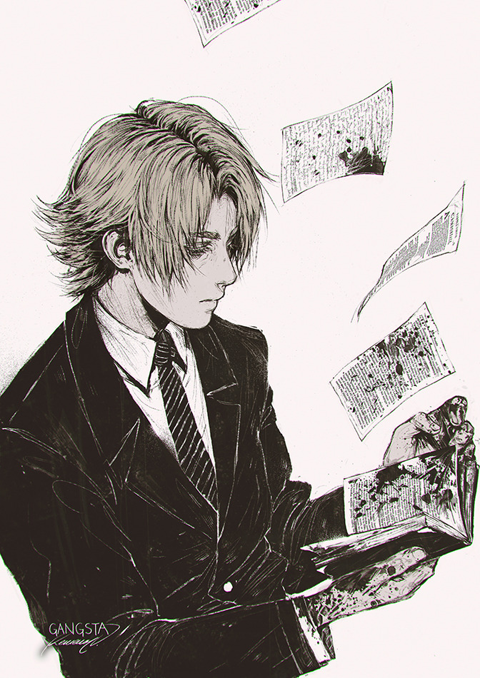 tincek-marincek:  A bit of Gangsta fan art drawings this time… I felt like drawing