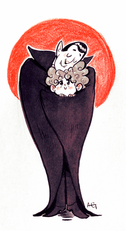 moofrog:  Inktober days 4+5 (Vampire and Pumpkin)  So I saw Hotel Transylvania 2 on Saturday, it was super cute I had to draw something for it. uwu  Also I spoke to a friend on what I should for for pumpkin and eventually Steven dressed as one was born! 