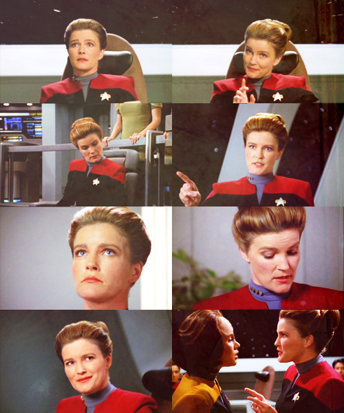 jacqueleefrell:Janeway per episode - 1x03 Parallax B’Elanna and Janeway are off to a rocky start but