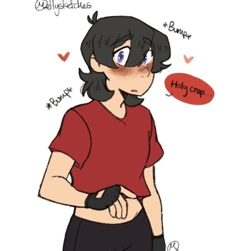 mellysketches:Hunk wanted to train with Keith and Keith wasn’t ready~❤️