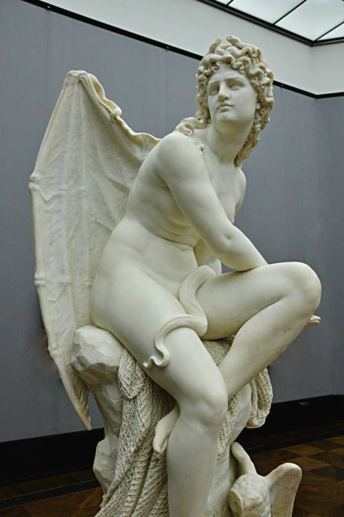 blackpaint20:Hexe - Witch. 1874. Carl Cauer. German 1828-1885. marble.