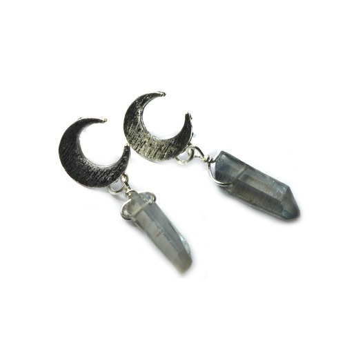 Blue Moon Earrings - BleachedJewelry.BigCartel.com