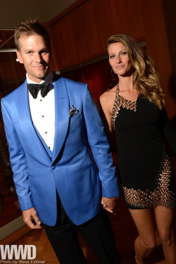    Celebrities Party Post ‘Punk’ Tom Brady with Gisele Bündchen in Anthony Vaccarello. 