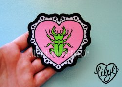littlealienproducts:  Bug Princess iron on patch by Lillian Cuda. Use the code “LittleAlien” for 10% off your order! 