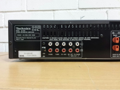 Technics SU-600 Stereo Integrated Amplifier, 1988
