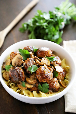 foodiebliss:  Chicken Marsala MeatballsSource: Comfort Of Cooking