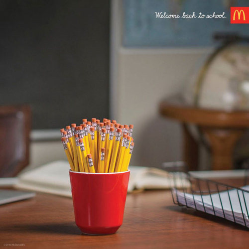 Creative McDonald’s Advertising: Back To School - Yaratıcı McDonald’s Reklamı : Okula Dönüş by Moroc