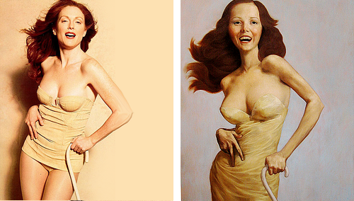 whyamimrpink: marthajefferson:  Julianne Moore as “Famous Works of Art” by Peter